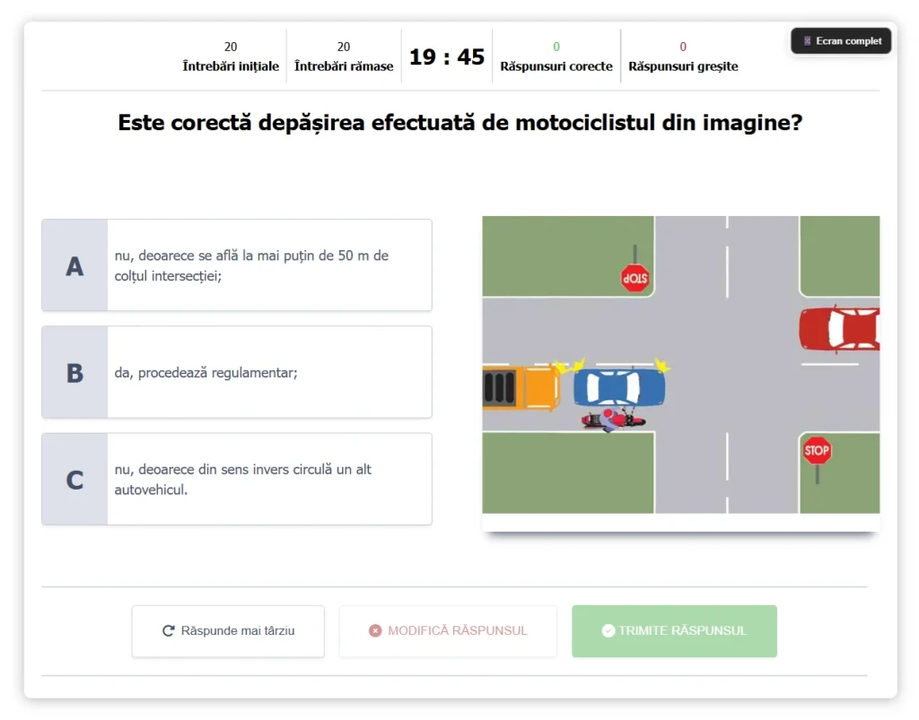 Exemplu de chestionar auto DRPCIV pentru categoria A, în formatul din 2026 Exemplu de chestionar auto DRPCIV pentru categoria A, în formatul din 2026