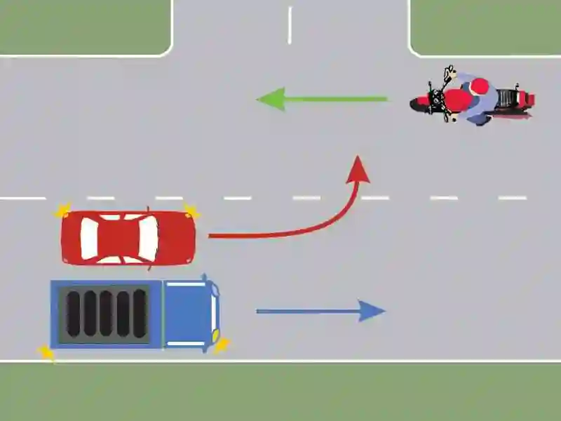 Camionul execută corect depășirea autoturismului?